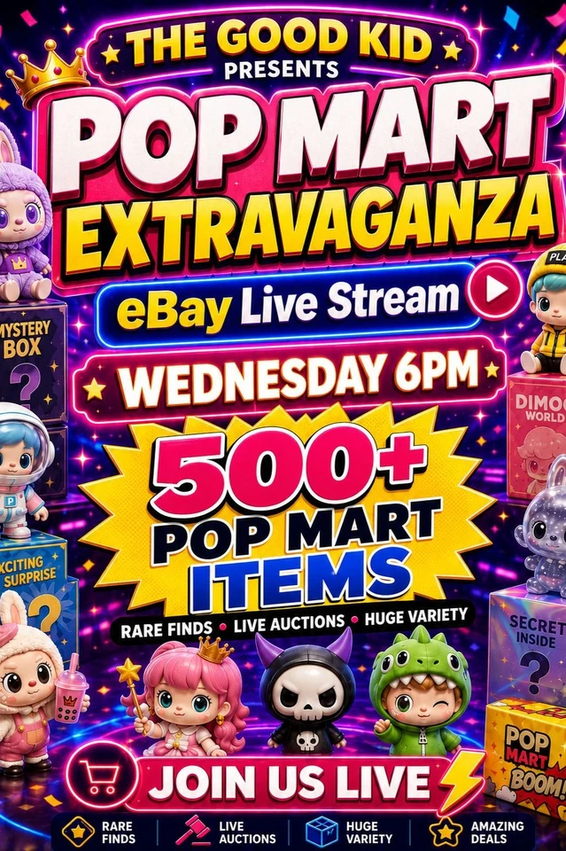 POP MART EXTRAVAGANZA - Labubu, Skullpanda, Cry baby & More