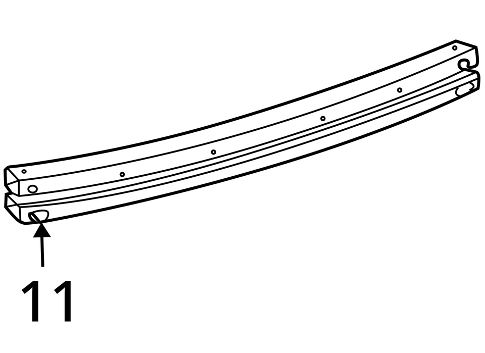 2004-2010 Toyota Sienna Rear Bumper Reinforcement BURHM Foto 3 de 3