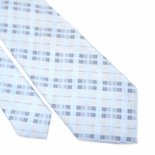 Calvin Klein Silk Tie Woven Blue Plaid