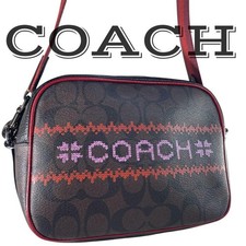 Excellent Condition COACH Shoulder Bag Graphic Brown