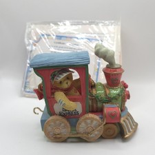 Cherished Teddies 219061 All Aboard The Santa Express Train Engine Lionel 1996