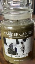 Yankee Candle CHRISTMAS TREE Large Jar 22 oz Candle Festive Holiday Rare 2012