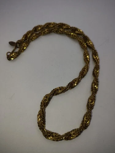 Miriam Haskell gold-toned  brass braided spiral chain