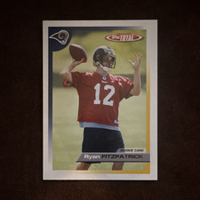 Topps Total 2005 Ryan Fitzpatrick #458 Rookie Base St. Louis Rams Football Card. rookie card picture