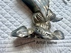 Vintage 1920-30s Hispano-Suiza Signed F. Bazin Stork Mascot Hood Ornament — photo 6