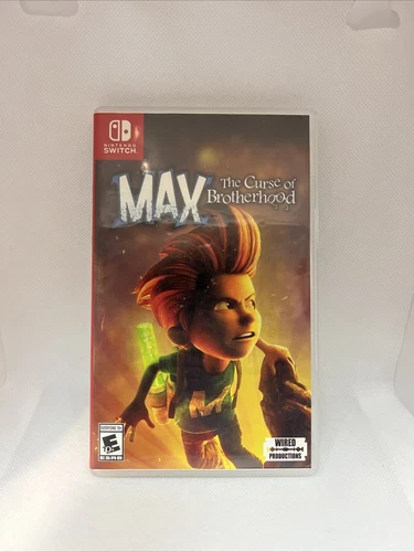 Max The Curse of Brotherhood (Nintendo Switch) Game Cartridge Case Puzzle Action