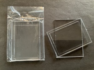 Sports Card Holder (Lot of 10)Hard Clear Plastic 3” x 4 1/4” *Sealed Brand New*