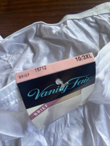 Slip Vanity Fair Ravissant 100% nylon taglio intero sartoriale bianco taglie forti 10/3XL - Foto 3 di 5