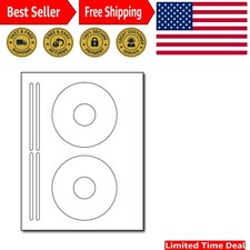 Customizable CD Labels for Inkjet  Laser Printers   16 Count, Made in USA