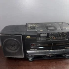 Vintage 1992 JVC PC-X100 AM/FM Radio CD Dual Cassette Player Boombox TESTED