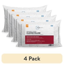  4 pack   Memory Foam Cluster Bed Pillow Standard Queen