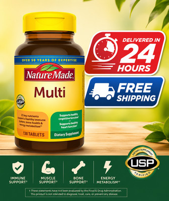 Nature Made Multivitamin Tablets with Iron, for Women and Men, Daily Nutritional