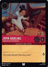 Lorcana TCG John Darling - Sophisticated Swordsman 118/204 Azurite Sea Cold Foil