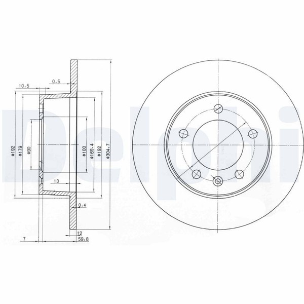 2X Bremsscheibe Delphi BG3681 FüR Renault Master Nissan Opel Movano Interstar HD-image