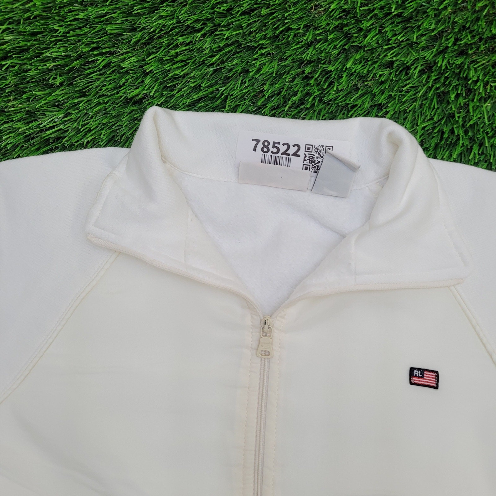 Ralph-Lauren Fleece Jacket Womens Medium 19x20 Boxy Cropped Y2K Style thumbnail 2