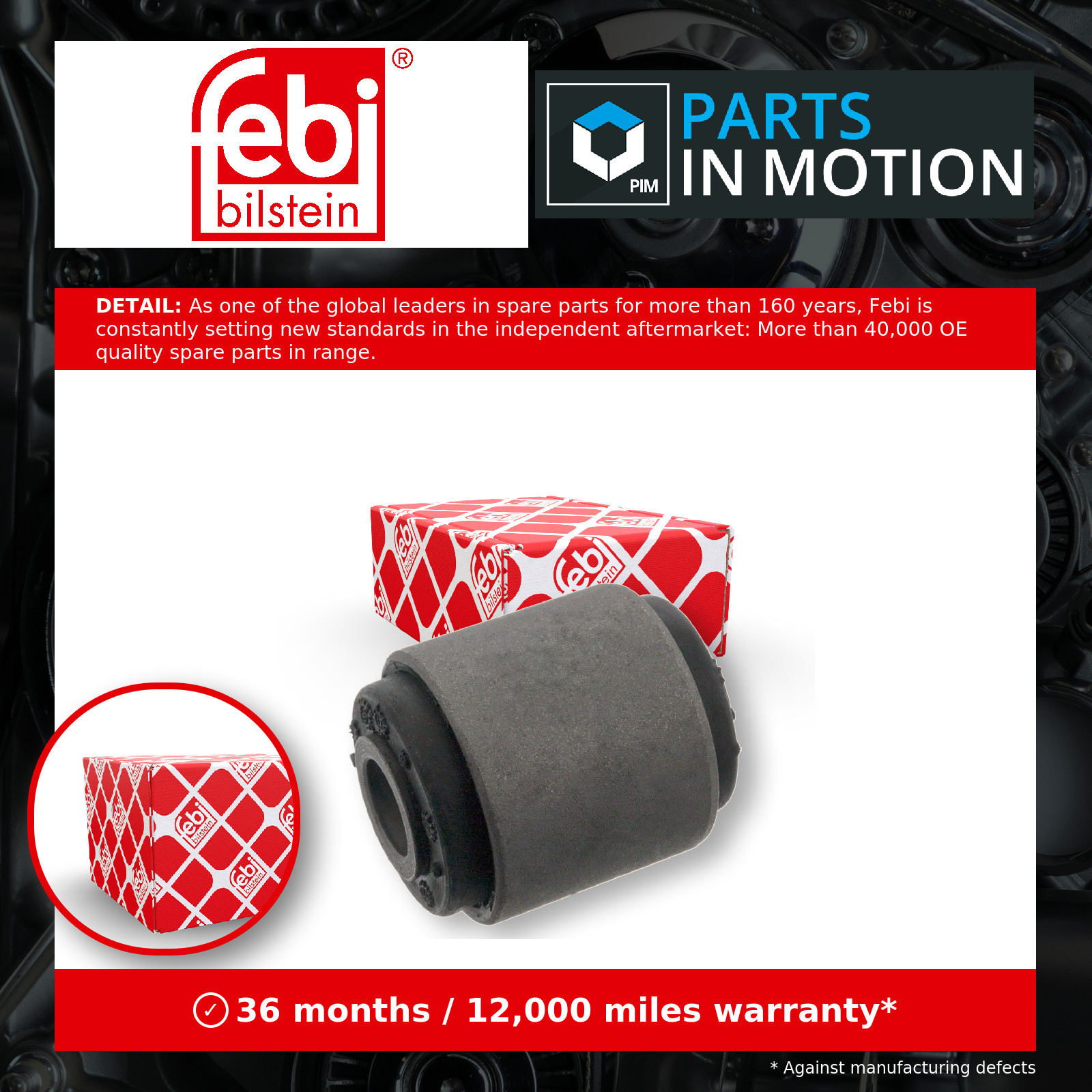 Panhard Rod Bush 05215 Febi 1229715 1330973 Genuine Top Quality Guaranteed New