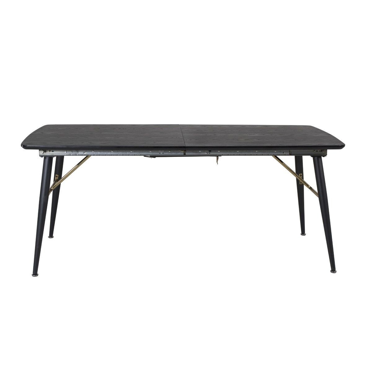 Table à manger noire extensible 180-220cm Gold pour grands dîners