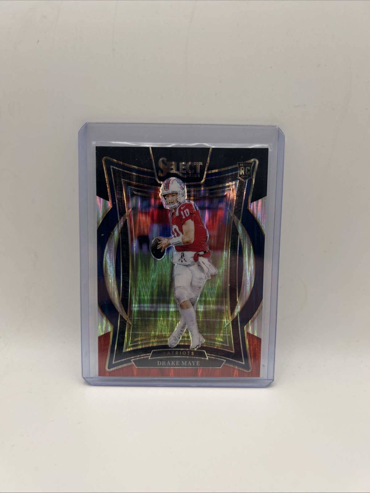 2024 Select Drake Maye Concourse RC Black and Red Prizm Shock #27 Patriots