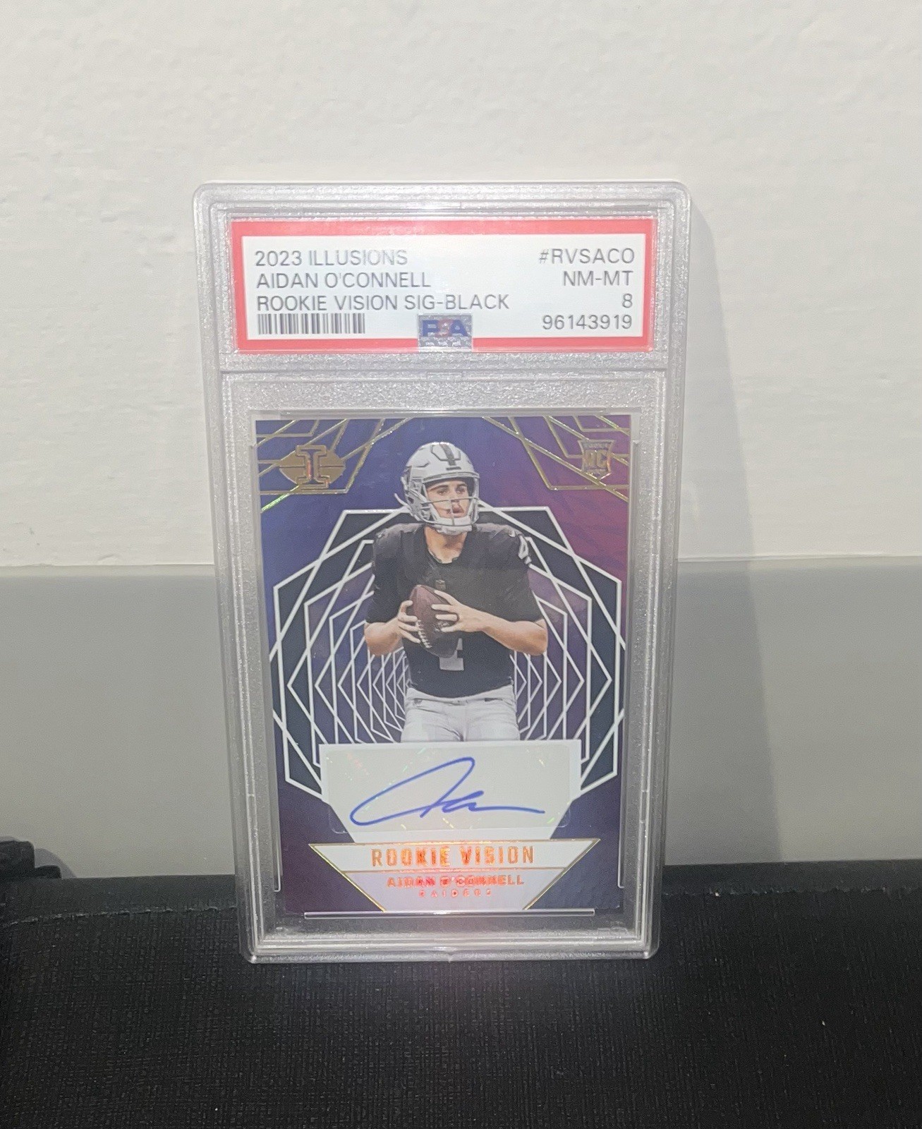 Aidan O'Connell Panini Illusions Rookie Vision Signatures #RVSACO Black