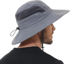 Sun Hat for Men Women UPF 50+ Fishing Hats One Size, 1 Pack Darkgrey 