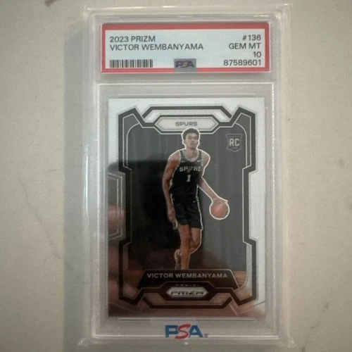 VICTOR WEMBANYAMA - 2023-24 Panini Prizm ROOKIE #136 (RC SPURS WEMBY) \*PSA 10\*
