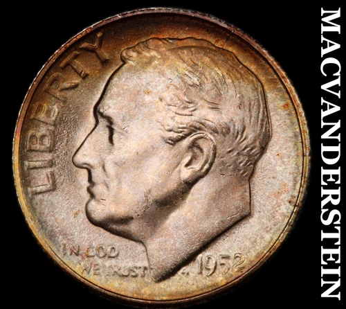 1952-S Silver Roosevelt Dime-Choice Gem BU Lustrous No Reserve #i4525