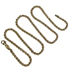 14k yellow gold hollow chain link silk rope necklace 2.7g 18" 2mm estate vintage