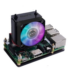 ICE Tower Cooler for Raspberry Pi, RGB Cooling Fan with Aluminum Heatsink for...