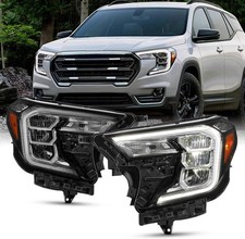 - Fits 2022-2024 GMC Terrain SLE/SLT Full LED DRL Reflector Type Headlights Pair