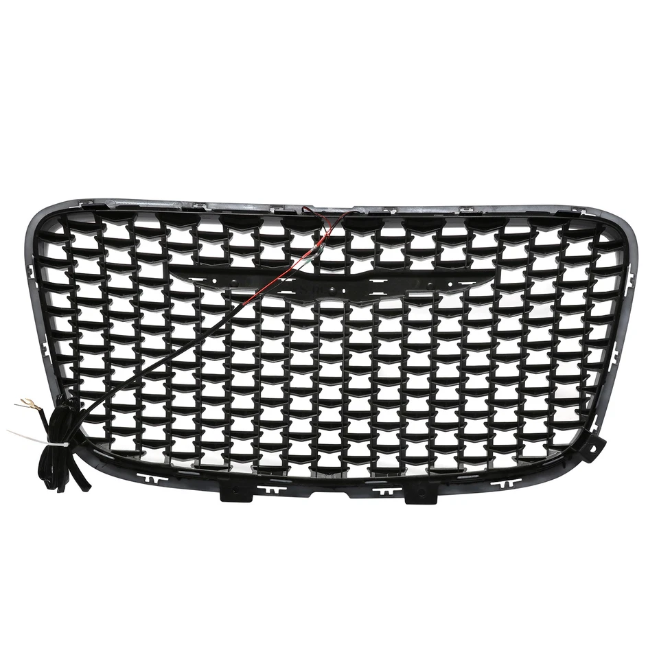 Fits 2015-2023 Chrysler 300 Black LED Front Upper Hood Grille w/white lamp - Image 4 of 4