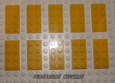 Lego Basic 10 Platten 2x4 #3020 gelb NEUWARE