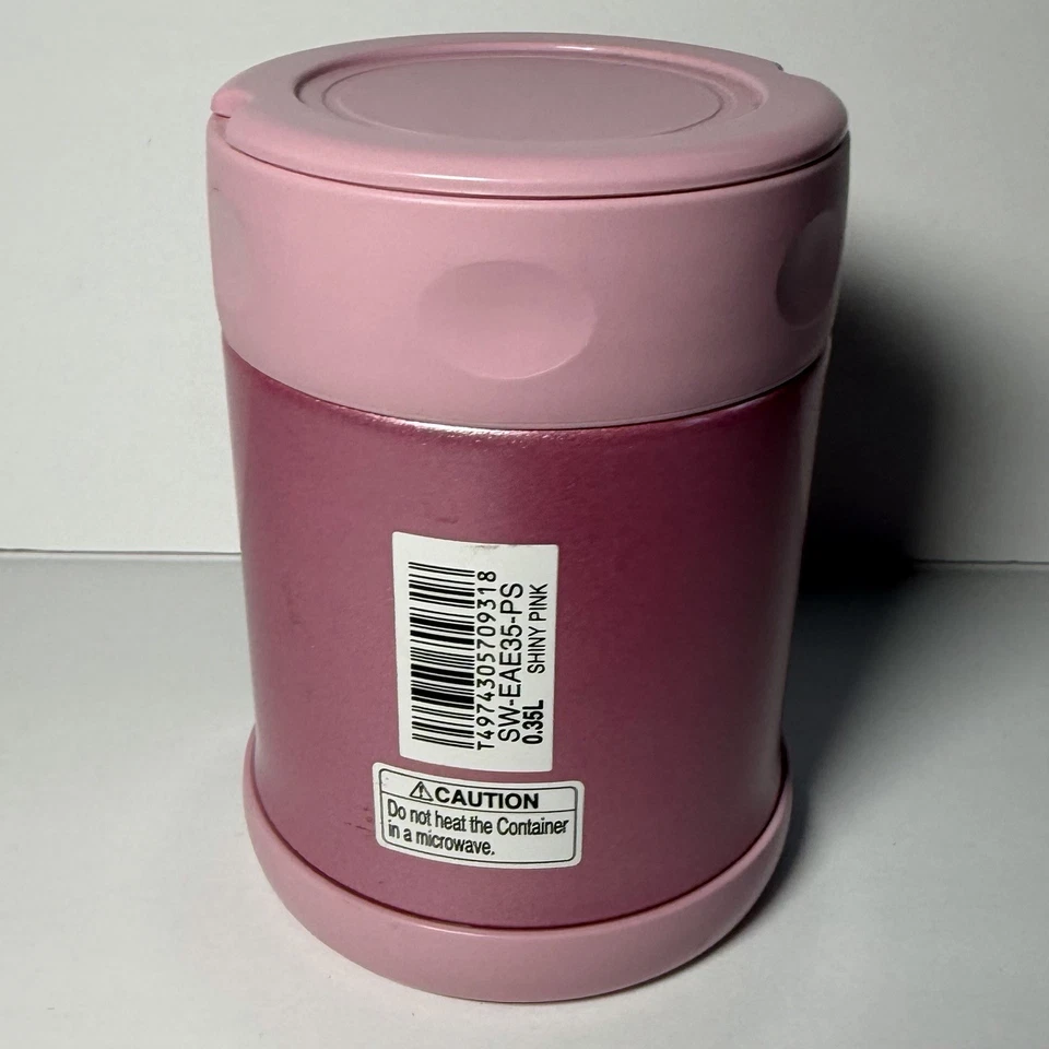 Termo de comida caliente de acero inoxidable Zojirushi para niños contenedor de 12 oz rosa brillante nuevo Foto 2 de 4
