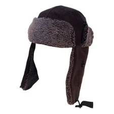 i-Smalls Warm Bomber Ear Flaps Cap Headwear Unisex Fluffy Faux Fur