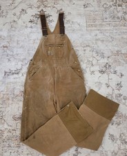Carhartt R41 Bib Overalls Double Knee Quilt Lined Work Outdoors Grunge 32x31