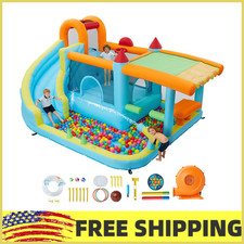 14x10FT 12-in-1 Inflatable Bounce Jumping House W/Wet Dry Water Slide Kids Gift
