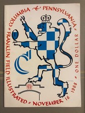 1968 (11/16) Columbia at U. Pennsylvania Football Program in FAIR/GOOD Condit #2