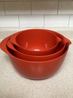 Vtg Set of Red Melamine Rosti Mepal Denmark Red Mixing Bowls — photo 6