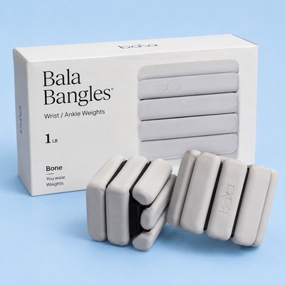 Bala Bangles 1lb Wrist Ankle Weights Bone Color 2pc NIOB