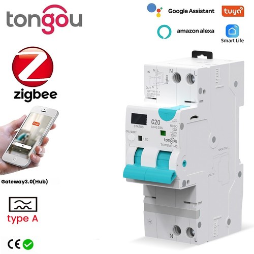 Zigbee RCBO Adjustable Intelligent Switch Residual Current Switch - 第 1/6 張圖片
