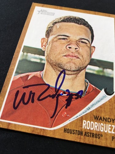Wandy Rodriguez Astros Signed Autographed 2011 Topps Heritage Card #419 ~ COA - Picture 7 of 7