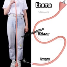 Silicone Shower Enema Vaginal Anal Cleaner Colon Douche Nozzle Cleaning Tube