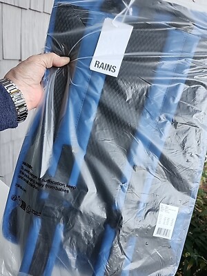 RAINS Rolltop Rucksack Waterproof Blue (Wave) Backpack W3 Travel MSRP $155 NWT