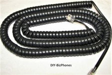 2-Pack Black Dark Gray 25Ft Intertel Phone Long Handset Cord Encore Mitel