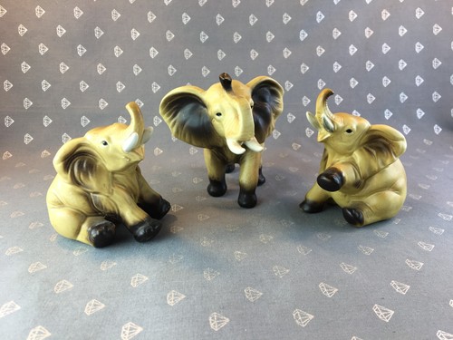8 RB1 Lefton Elephant Family Mama + Babies Made in Japan Mid Century Ceramic - 第 1/6 張圖片