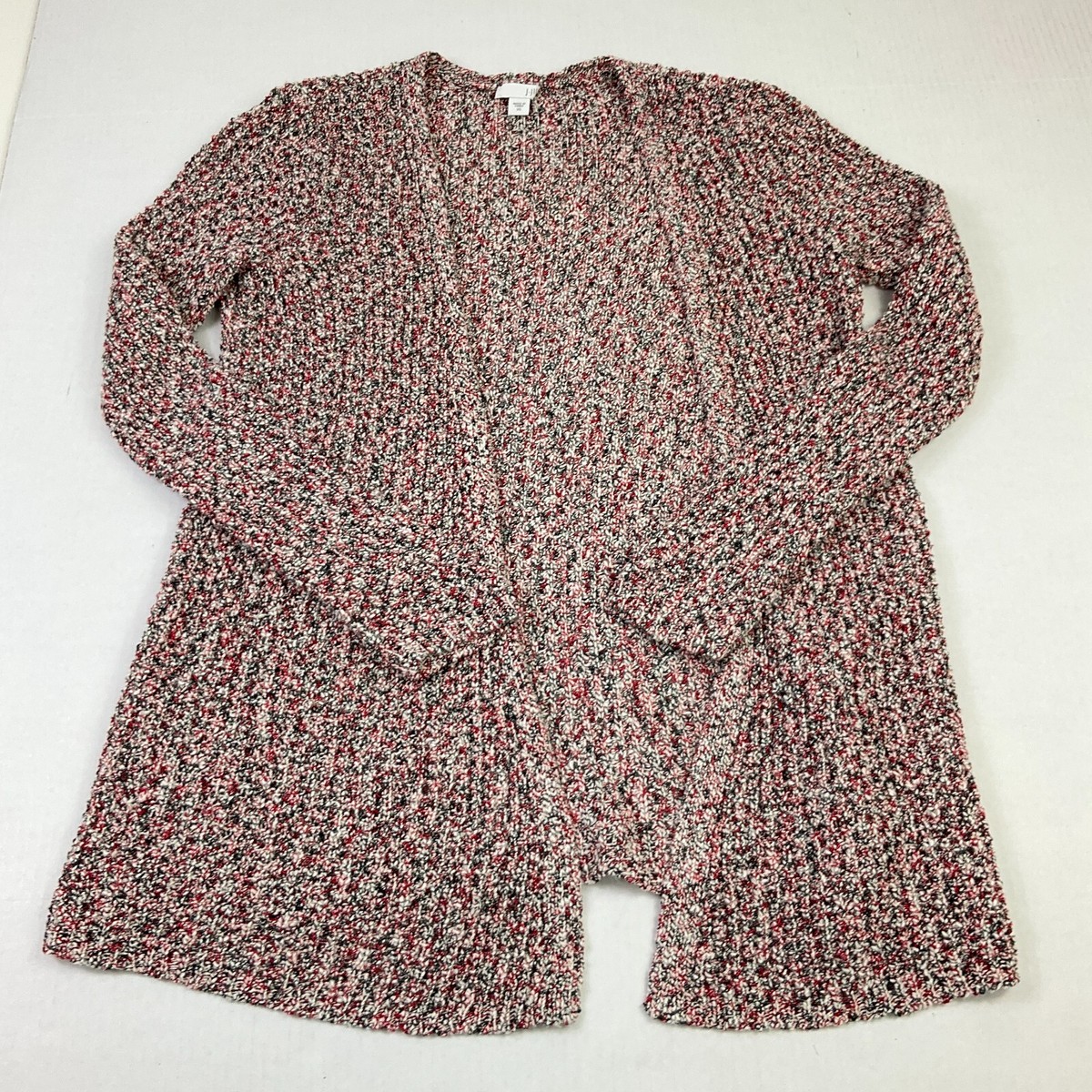 トップス JJ house OJ OPEN FRONT SWEATER SHIRTS J.Jill Cardigan Sweater Open Front Marled Knit Casual Boho