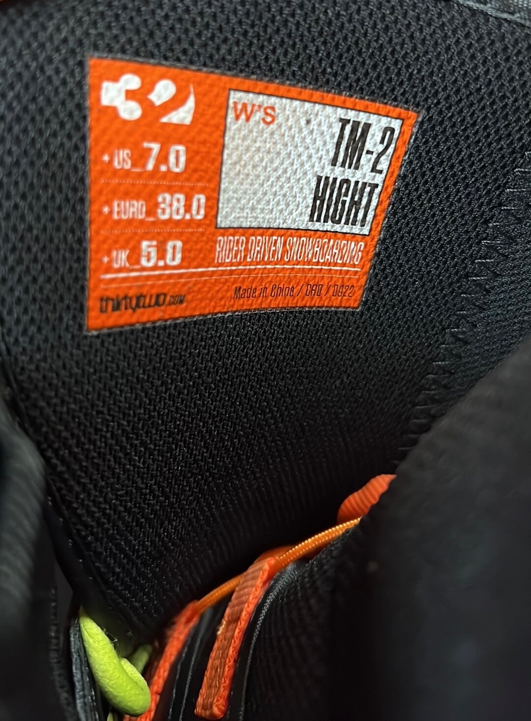 Thirty Two TM2 Hight Womens Snowboard Boots Size 7 NEW eBay