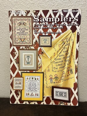Vtg 1981 Sampler Chart Booklet Cross Stitch Leaflet Leisure  Home Sweet Home 