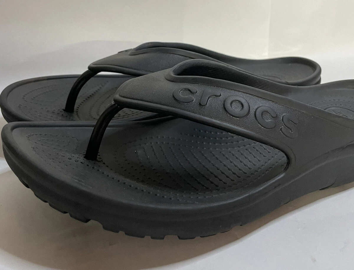 Crocs Unisex Baya Slides Sandals Black Womens Size 13 Flip Flops