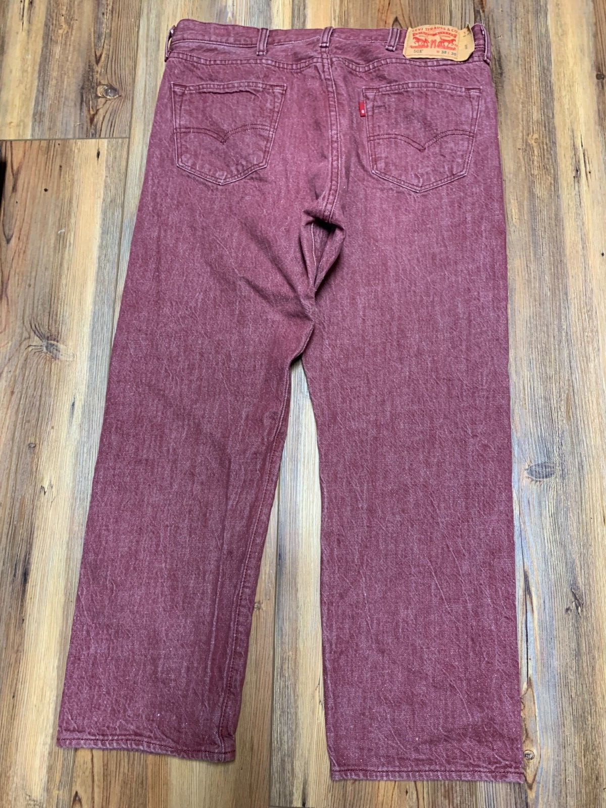 Levi 501 White Oak Cone Denim Jeans Men's Red Str… - image 5