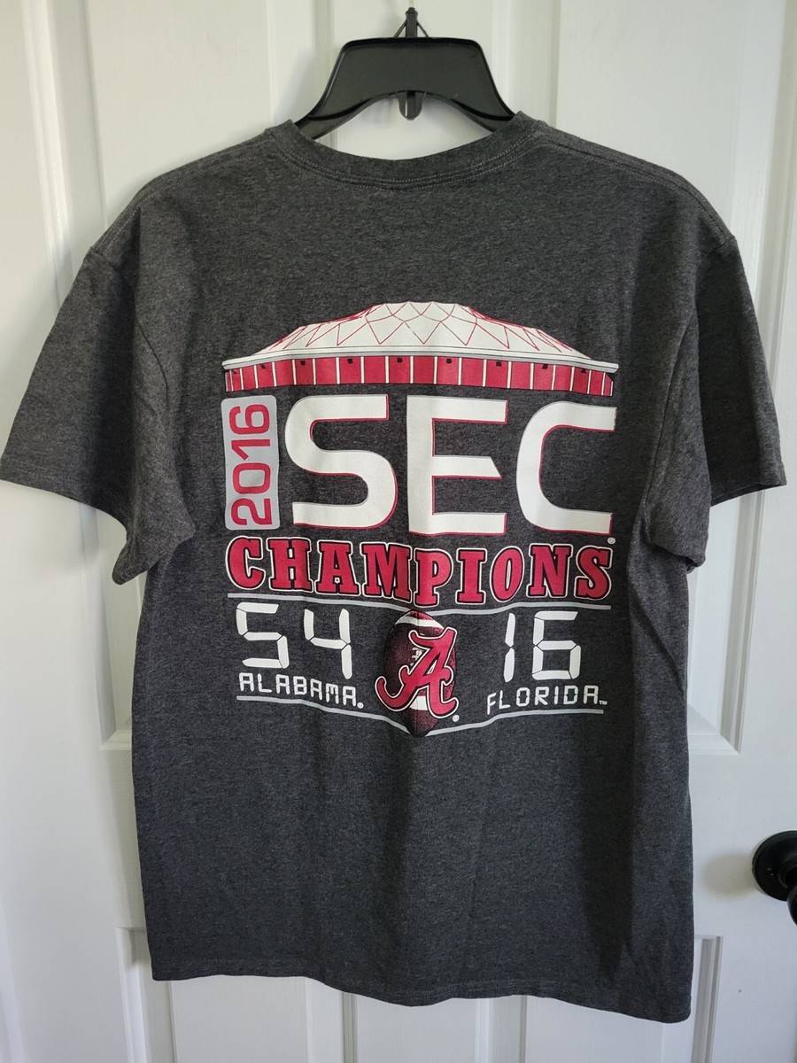 2016 SEC Champions Alabama Florida Football Gray Short Sleeve Tee
